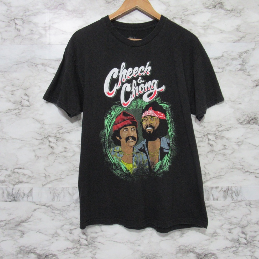Cheech & Chong Black Tee Shirt Size Large